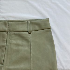 7 For All Mankind Faux Leather Sage Wide Pants